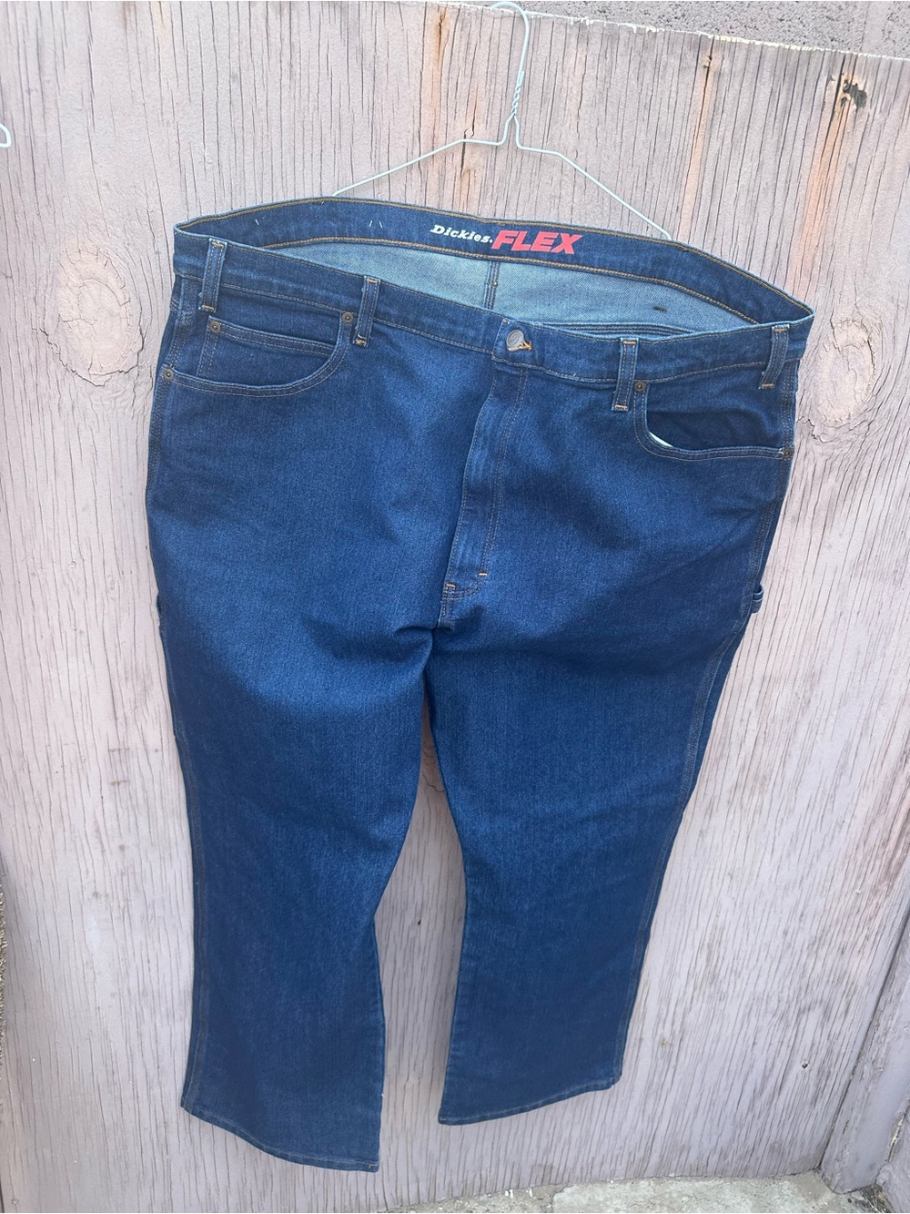 Dickies Men's Navy Blue Relaxed Fit Stretch Jeans